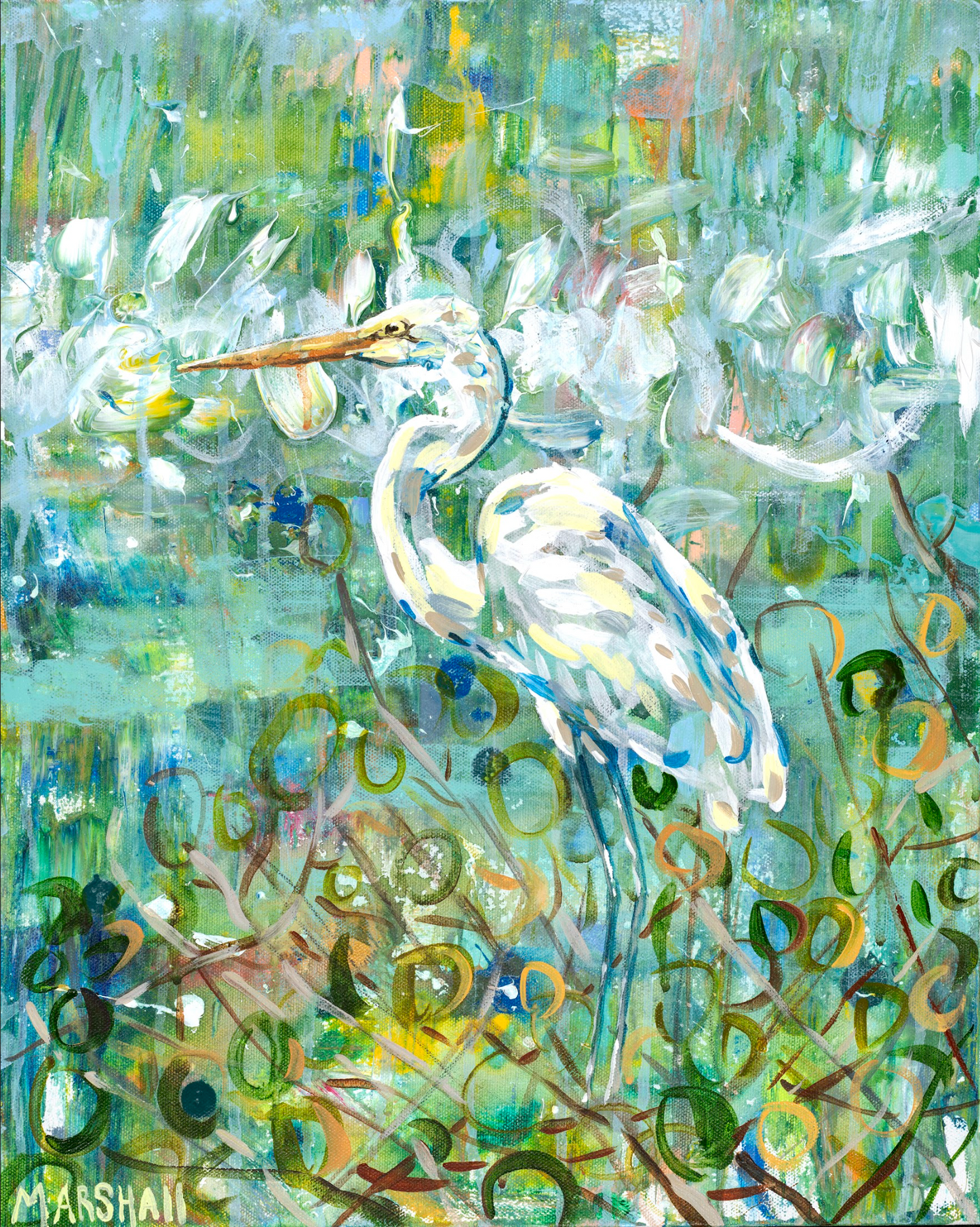 "Gulf Heron Glow" Fine Art Print