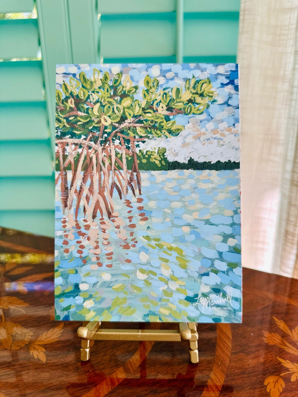 2026 Coastal Desktop Calendar + Easel