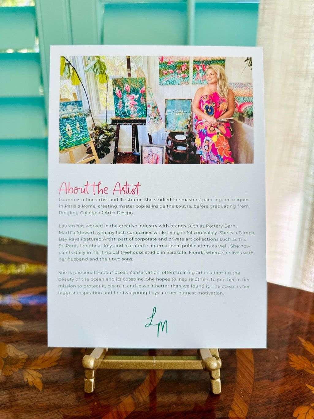 2026 Coastal Desktop Calendar + Easel