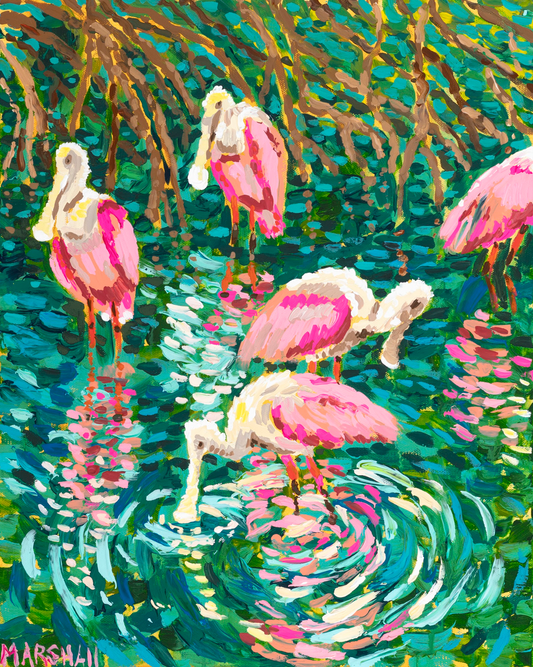"Spoonbill Serenity" Fine Art Print